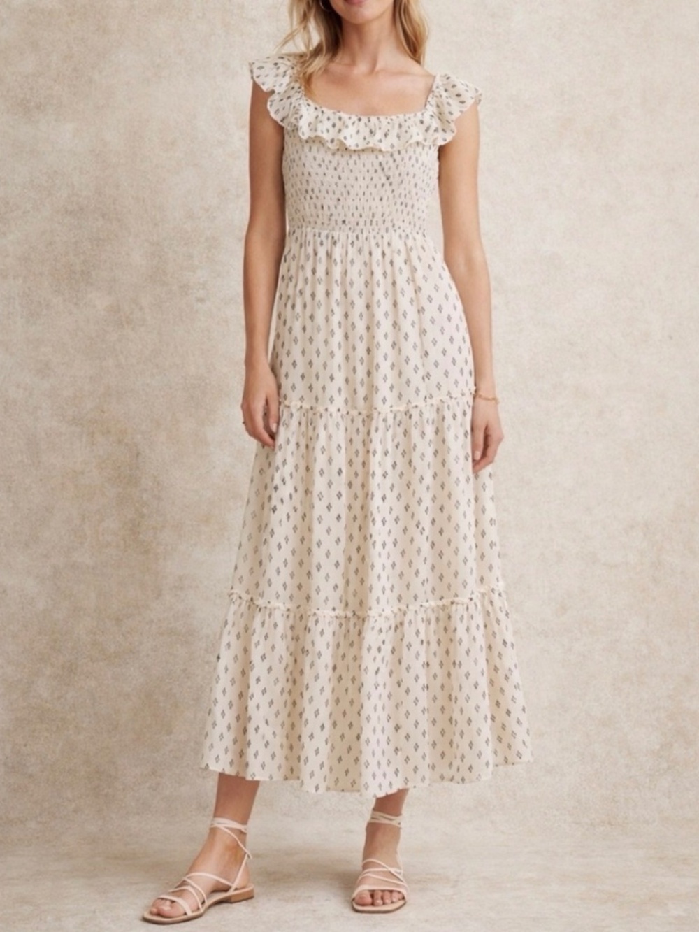 Old Navy Cottagecore cream dress